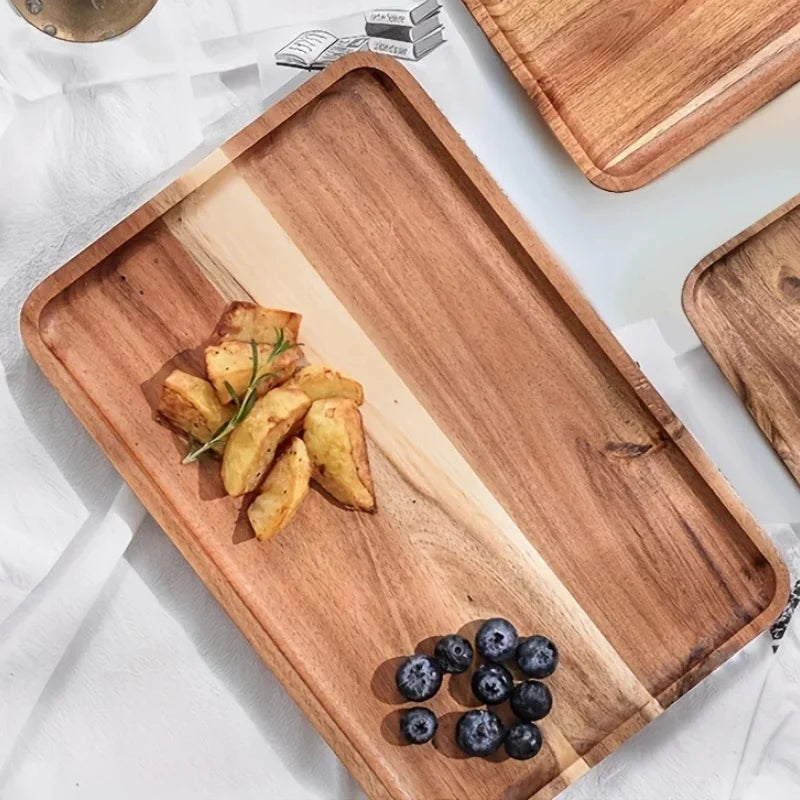 Bandeja de Madeira de Acácia "Bandeja de Madeira de Acácia"