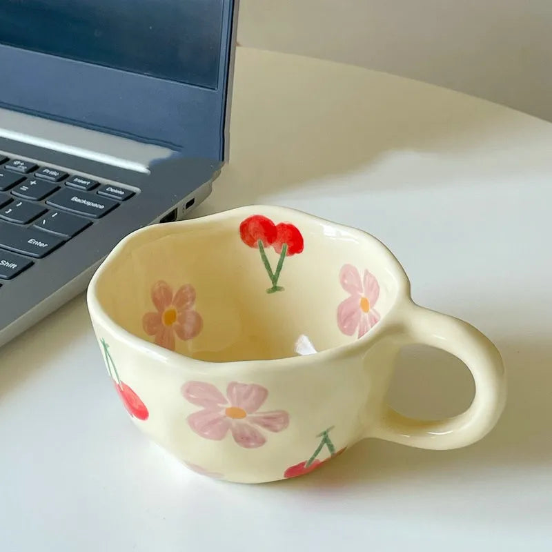 Caneca de Flor em Cerâmica Artesanal