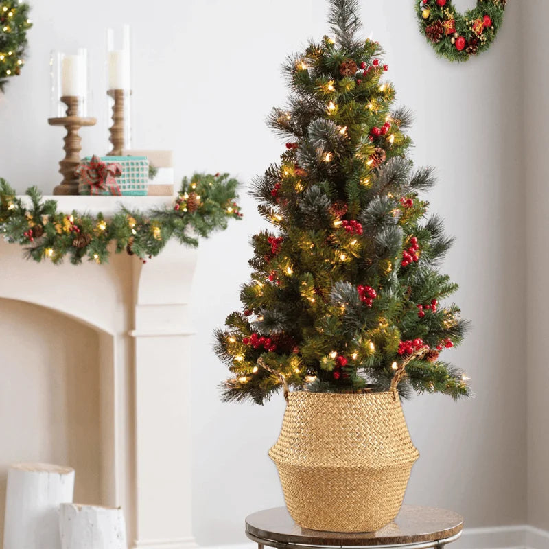 Cesto de Palha de Fibras para Decoração "Cesto de Palha de Fibras para Decoração"