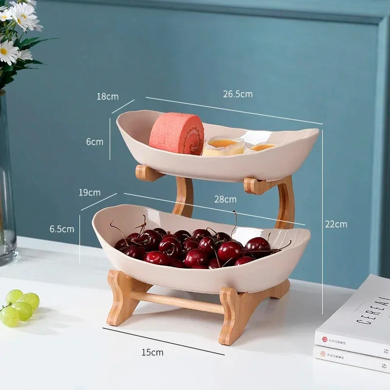 Fruteira de Mesa em Bambu para Decoração e Organização "Fruteira de Mesa em Bambu para Decoração e Organização"