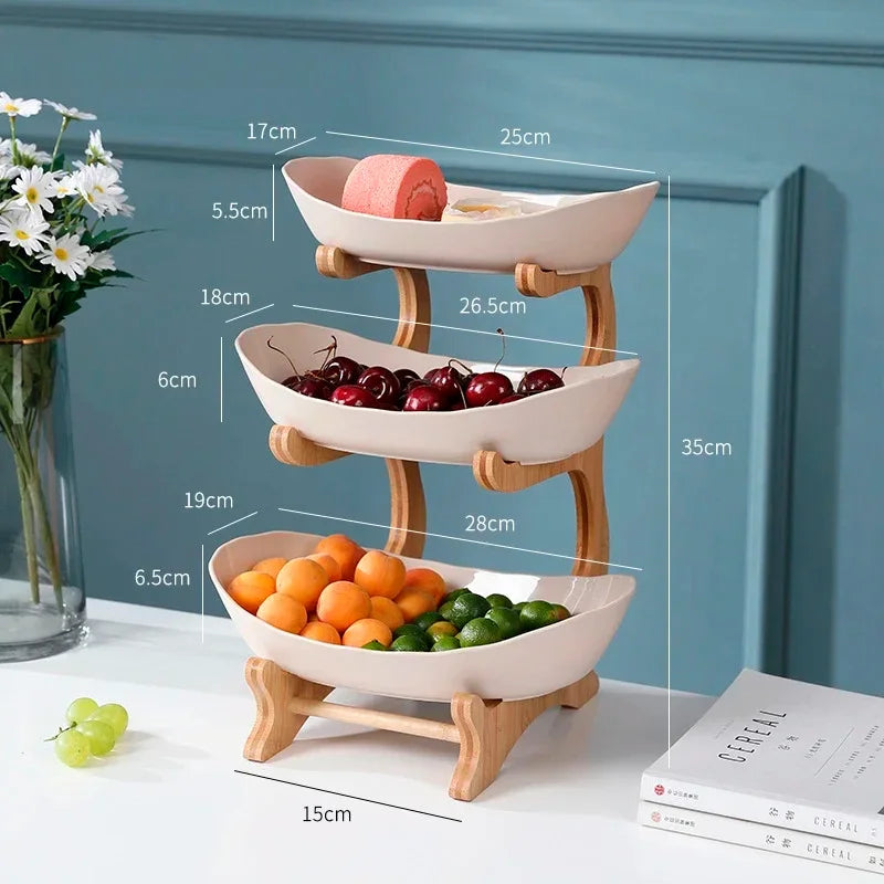 Fruteira de Mesa em Bambu para Decoração e Organização "Fruteira de Mesa em Bambu para Decoração e Organização"