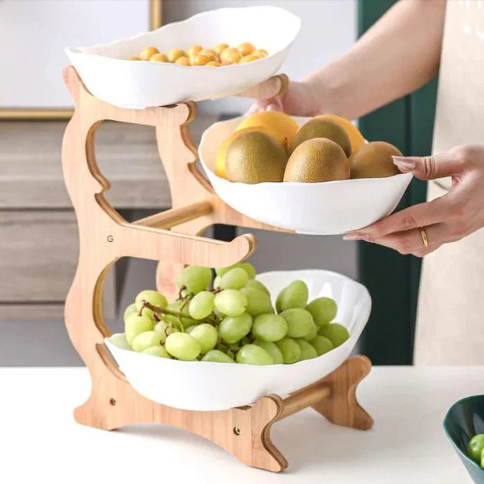 Fruteira de Mesa em Bambu para Decoração e Organização "Fruteira de Mesa em Bambu para Decoração e Organização"
