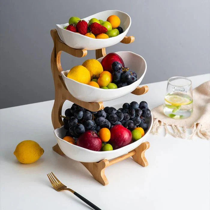 Fruteira de Mesa em Bambu para Decoração e Organização "Fruteira de Mesa em Bambu para Decoração e Organização"