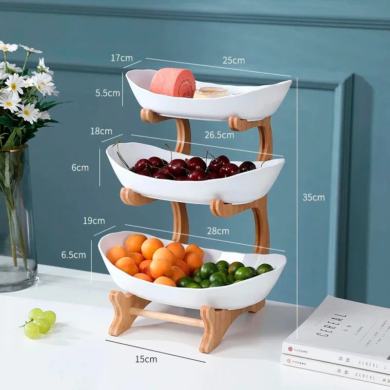 Fruteira de Mesa em Bambu para Decoração e Organização "Fruteira de Mesa em Bambu para Decoração e Organização"