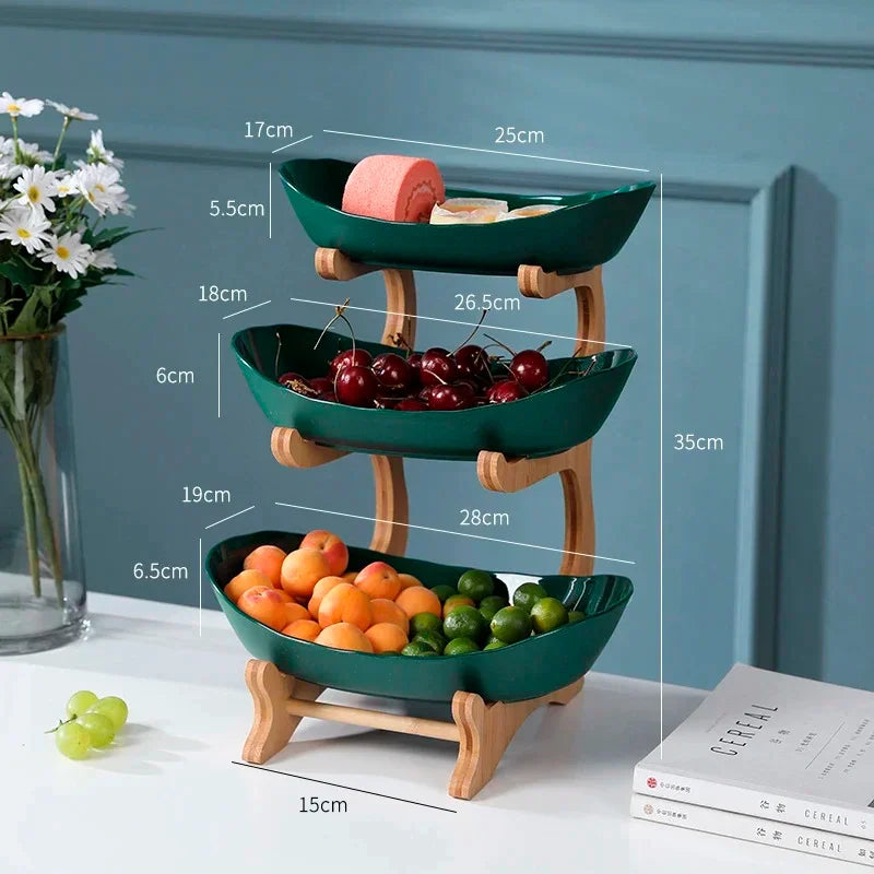 Fruteira de Mesa em Bambu para Decoração e Organização "Fruteira de Mesa em Bambu para Decoração e Organização"