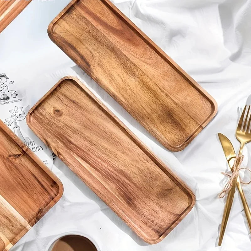 Bandeja de Madeira de Acácia "Bandeja de Madeira de Acácia"